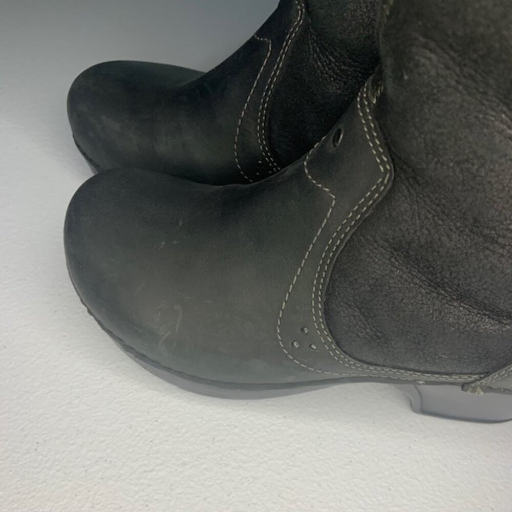Dansko Stormy Leather Shearling Lined Clog Boots Cabin Core Size EU 37 US 6.5- 7 - Picture 4 of 11